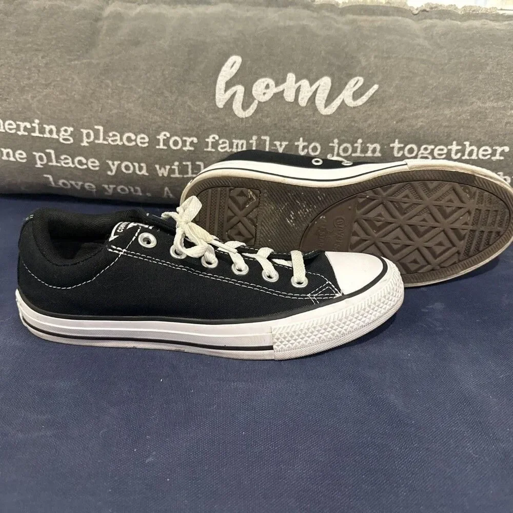 Size 5 (GS) - Converse Chuck Taylor All Star OX Low Black - 3J235C